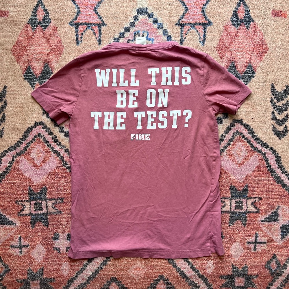 PINK Victoria Secret will this be on the test oversized tee ⭐️ XS - Picture 3 of 5